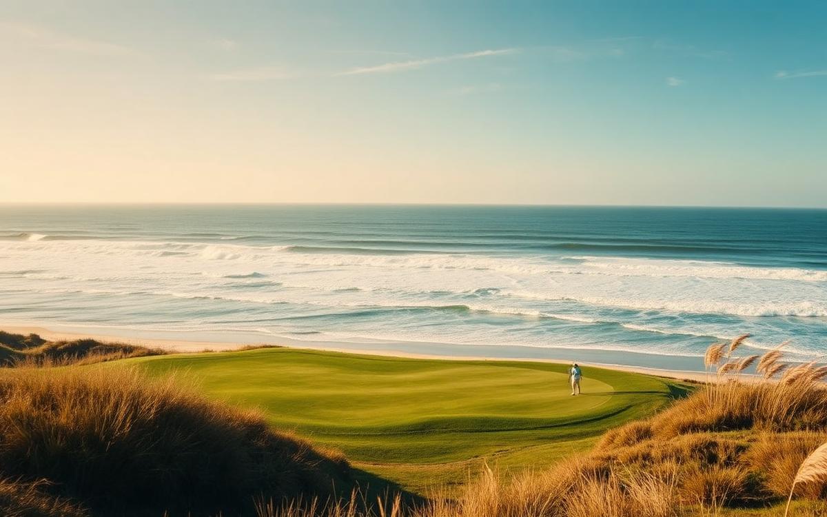 Atlantic oceanfront course exposed to the wind