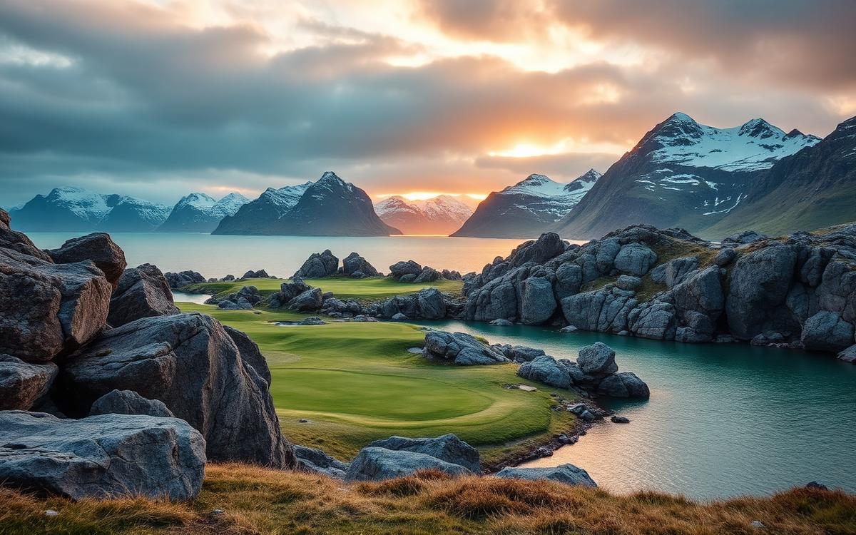 Arctic links between granite boulders and turquoise sea